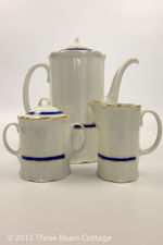 Blue and White Porcelain Coffee Set
