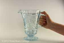 Sowerby Blue Glass Jug
