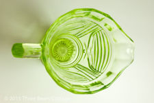 Sowerby Green Vaseline Glass Jug