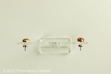 Amber and Silver Oval Stud Earrings