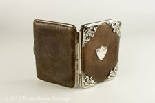 Edwardian Leather Wallet with Silver Mounts