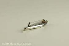 Silver Gold and Diamante Lily of the Valley Brooch