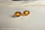 Amber and Silver Oval Stud Earrings