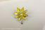Silver and Yellow Enamel Flower Brooch by Aksel Holmsen