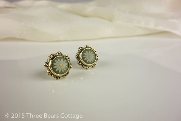 Wedgwood Jasperware Sterling Silver Stud Earrings