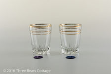 Large Gold Rimmed Shot Glasses