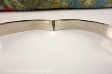 Silver and Green Basse Taille Enamel Bangle