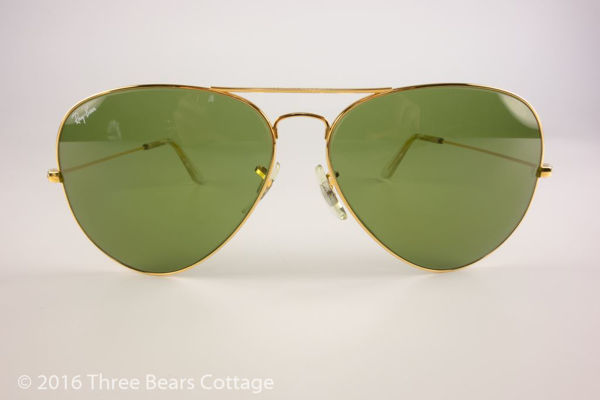 Ray-Ban USA Bausch & Lomb Gold Rim Aviator Sunglasses