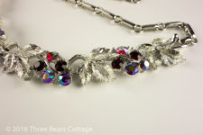 Lisner Aurora Borealis Leaf Necklace