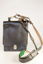 Black Leather Military Messenger Bag