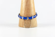Silver and Blue Basse Taille Enamel Bangle