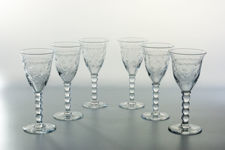 Thomas Webb Engraved Sherry or Port Glasses