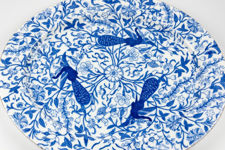 Royal Crown Derby "Derby Peacock Blue" Oval Platter