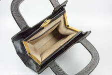 Elbief Black Leather Handbag