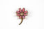 Trifari  Pink Lucite Flower Brooch