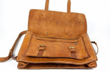 Large Light Brown Leather Satchel