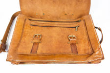 Large Light Brown Leather Satchel