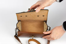 Small Leather Barrel Shoulder and Hand Bag