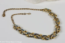 Coro Jewelcraft Aurora Borealis Leaf Necklace