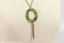 Monet Green Enamelled Oval Pendant Necklace