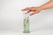 Small Victorian Hand Painted Glass Vase