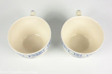 Gien Oiseau Bleu Jumbo Breakfast Cups & Saucers