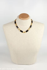 Monet Black and Gold Coloured Choker Necklace