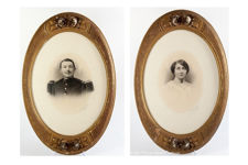 Pair of Early 20th Century Wooden-Framed Photographic Portraits