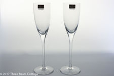 Dartington Lead Crystal "Ella" Champagne Flutes (two glasses)