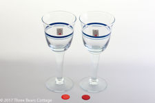 Holmegaard "Blue Bells" Wine Glasses
