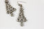Clear Rhinestone Christmas Tree Earrings