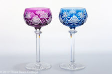 Val St. Lambert Berncastel Cut Crystal Wine Glasses