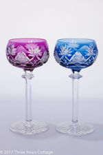 Val St. Lambert Berncastel Cut Crystal Wine Glasses