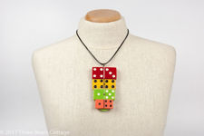 Bakelite Domino Pendant Necklace