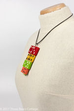 Bakelite Domino Pendant Necklace