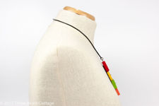 Bakelite Domino Pendant Necklace