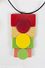 Bakelite Domino Pendant Necklace