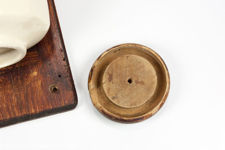 Blue and White Cast Iron Wall Mounted Coffee Grinder