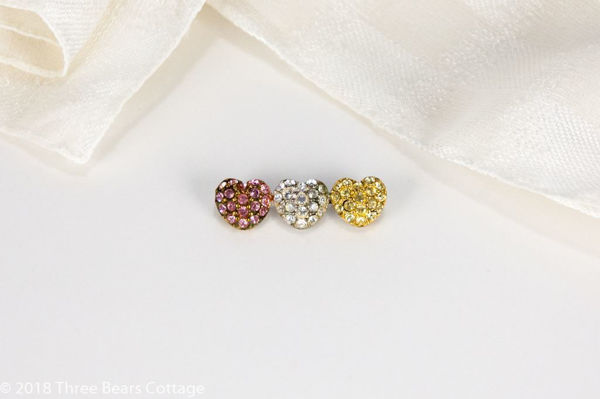 Monet Tricolour Heart Brooch