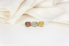 Monet Tricolour Heart Brooch