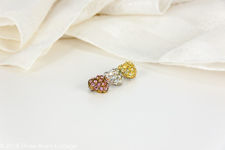 Monet Tricolour Heart Brooch