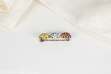 Monet Tricolour Heart Brooch