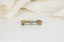 Monet Tricolour Heart Brooch