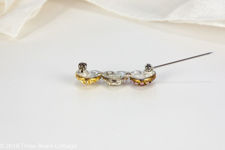 Monet Tricolour Heart Brooch