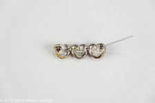 Monet Tricolour Heart Brooch