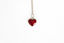 Willy Winnaess for David Andersen Sterling Silver and Red Enamel Heart Pendant