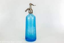 J Larquie Bordeaux Blue Glass Soda Siphon