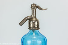 J Larquie Bordeaux Blue Glass Soda Siphon