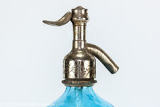 J Larquie Bordeaux Blue Glass Soda Siphon