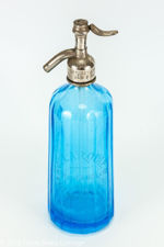 J Larquie Bordeaux Blue Glass Soda Siphon